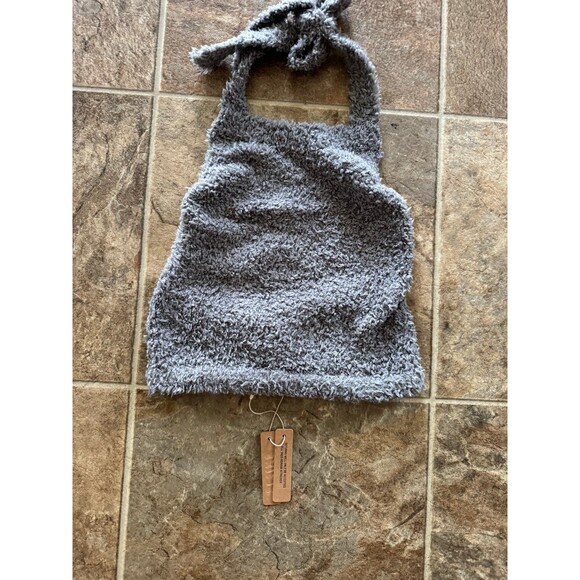 Skims Cozy Knit Halter Bra Top Smoke Size S/M - Picture 5 of 10